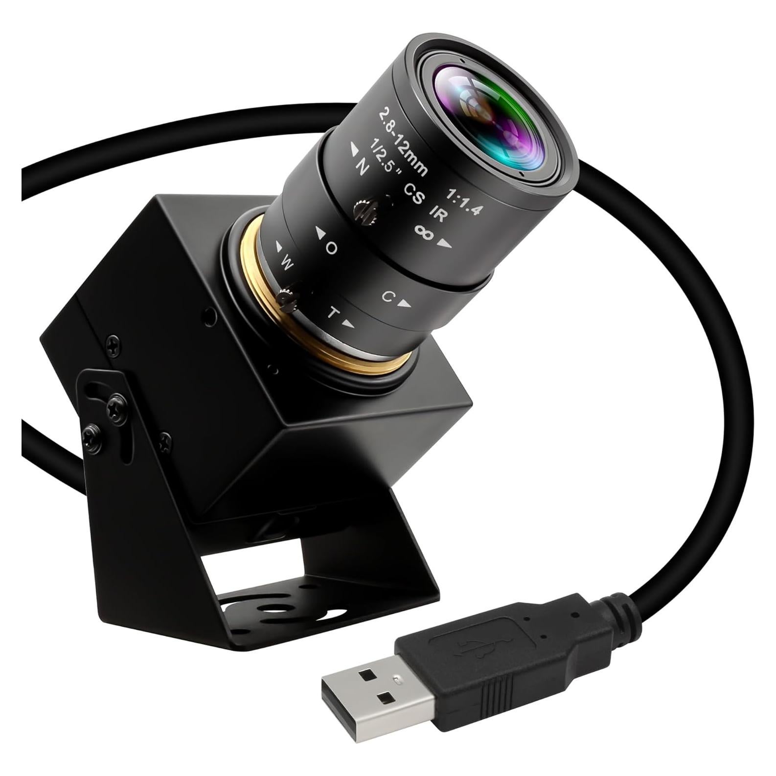 Cámara USB IFWATER 4K 2.8-12mm Lente Manual 4X Zoom