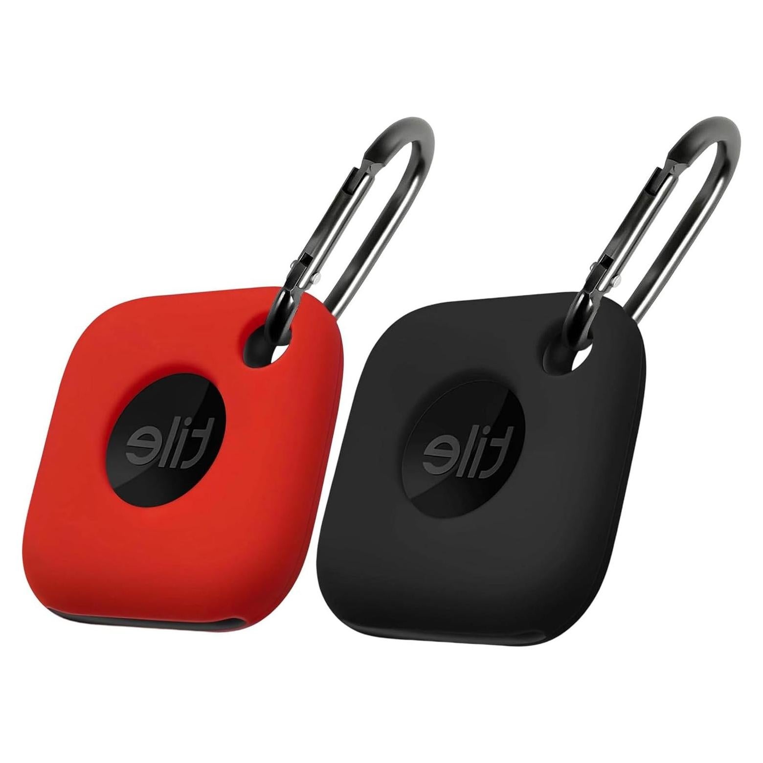 Funda de Silicona Geiomoo para Tile Mate 2024/2022 - 2 Pzs Negro/Rojo