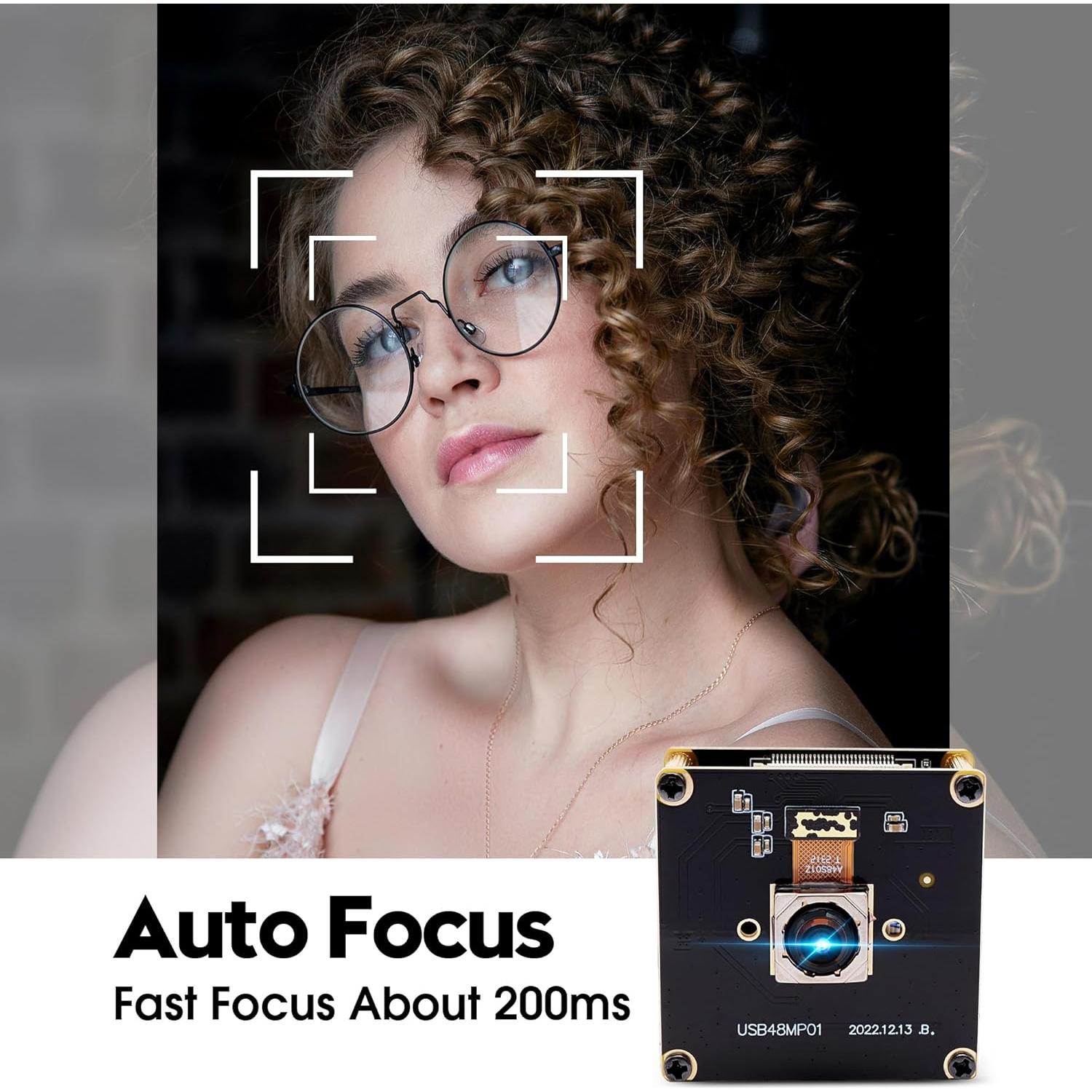 Cámara USB 48MP IFWATER Autofocus 8000x6000 Plug & Play