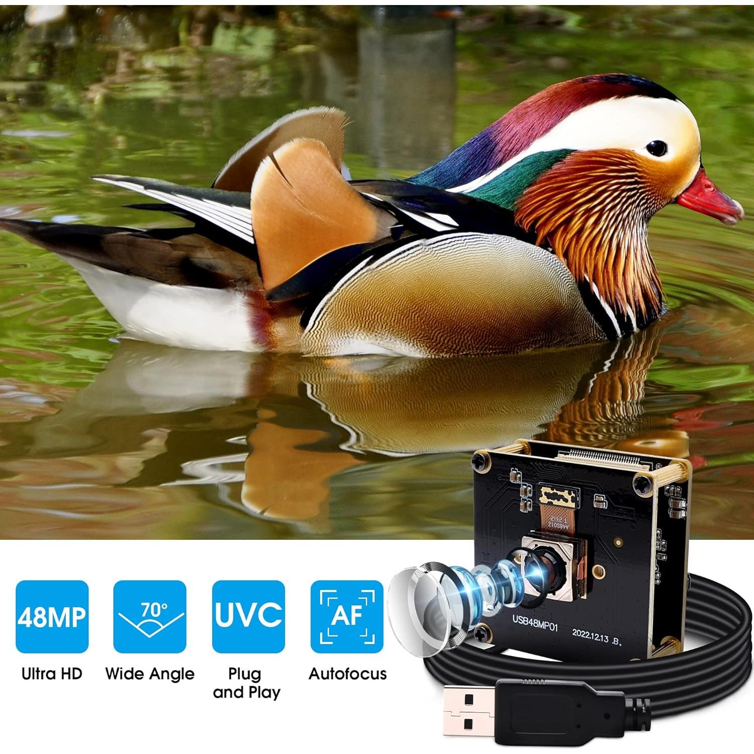 Cámara USB 48MP IFWATER Autofocus 8000x6000 Plug & Play