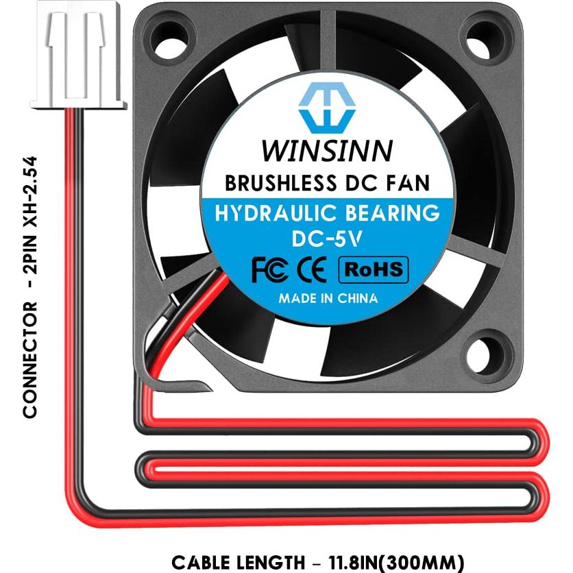 Ventilador 20mm 5V WINSINN con Rodamiento Hidráulico 12000 RPM