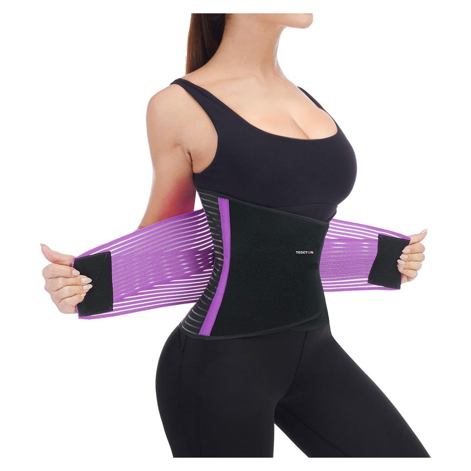 Cinturón Soporte Lumbar TESETON Grande Transpirable Púrpura