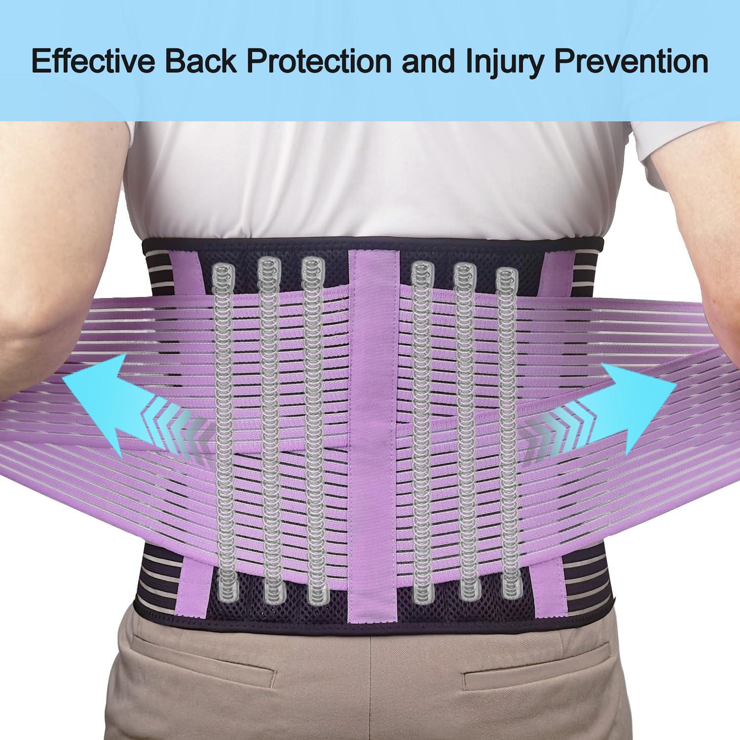 Cinturón Soporte Lumbar TESETON Grande Transpirable Púrpura