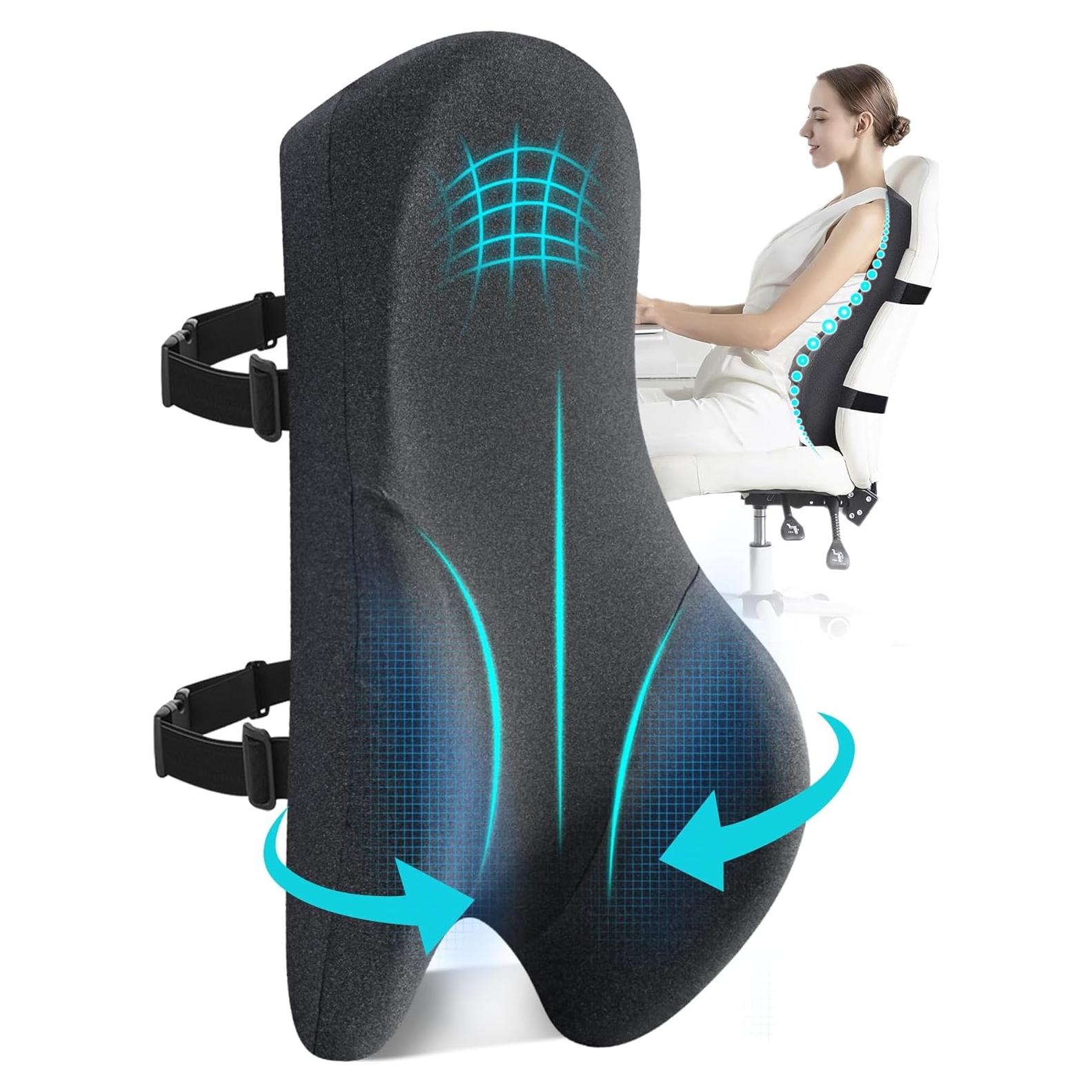 Teemour Almohada Lumbar Espuma de Memoria para Silla