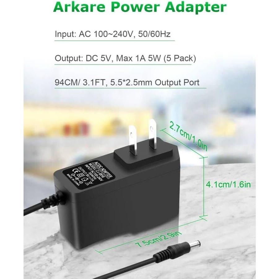 Adaptador de Alimentación AC/DC 5V 1A SHEN ZHEN - 5 Piezas