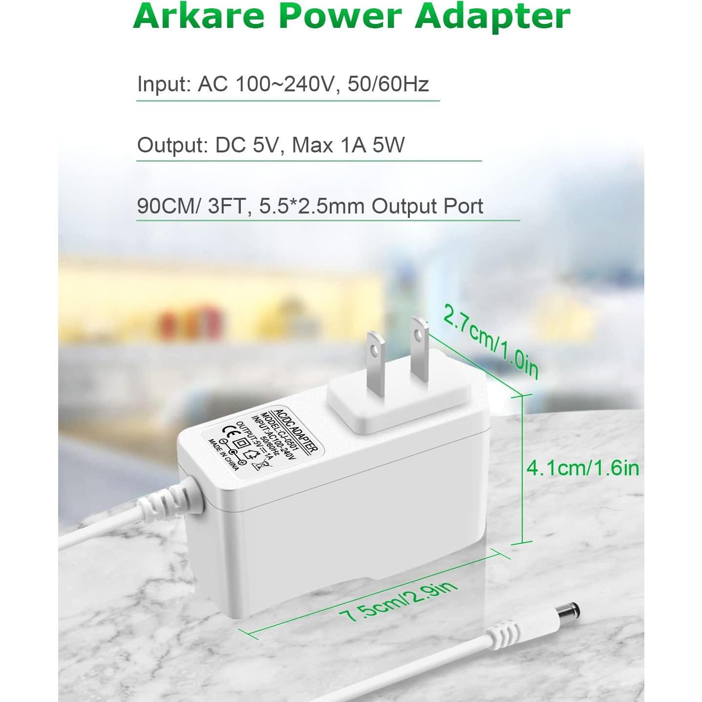 Adaptador de Alimentación 5V 1A Arkare con 8 Enchufes DC