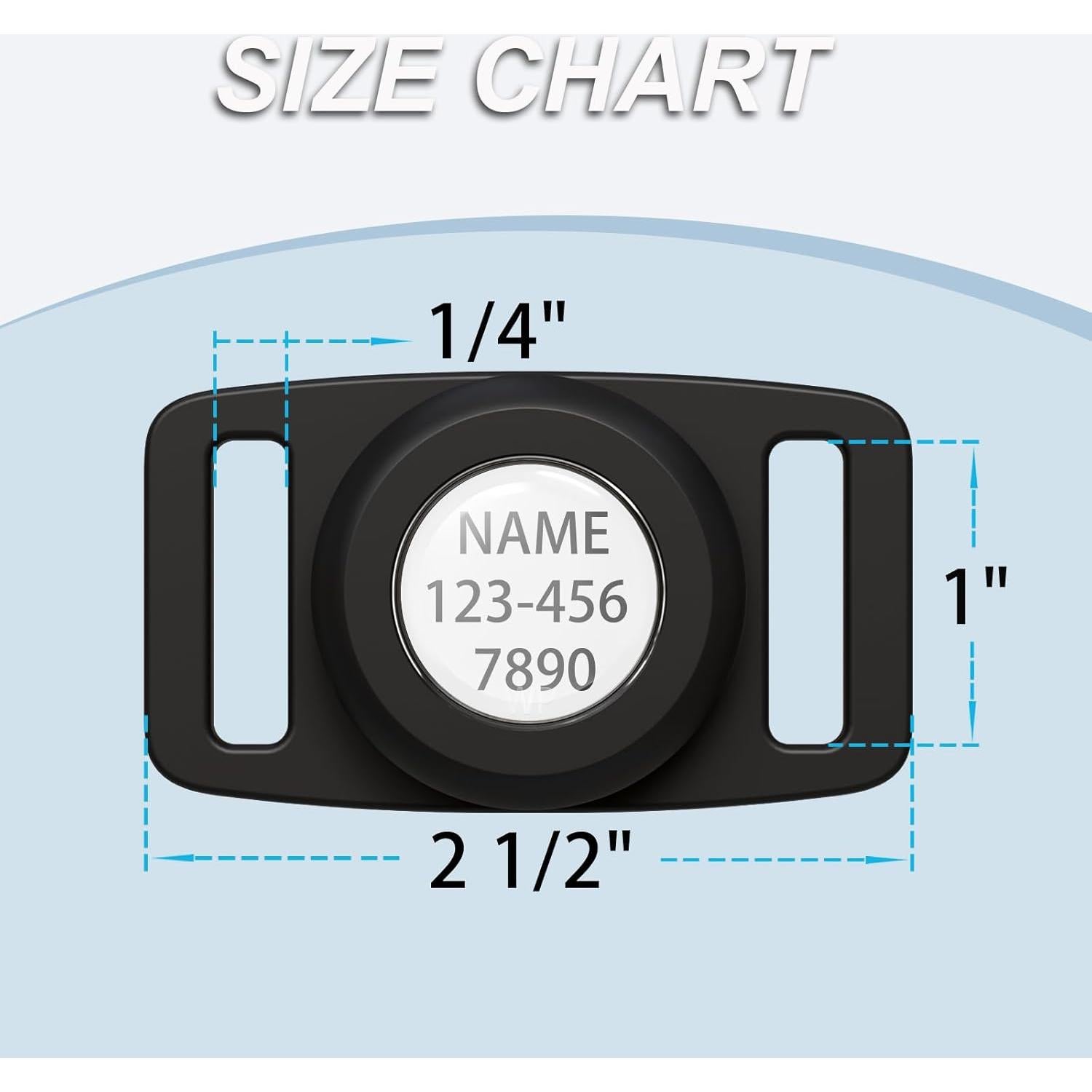 Soporte para Collar de Perro LANIMO AirTag IP68 Negro 2.54 cm