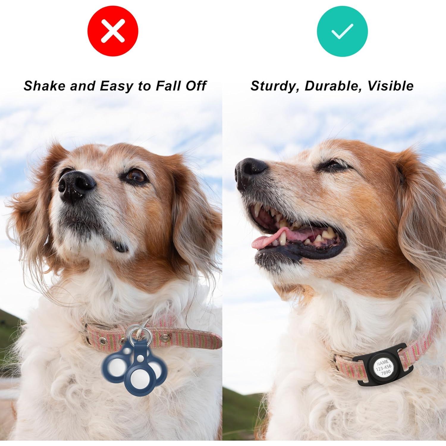 Soporte para Collar de Perro LANIMO AirTag IP68 Negro 2.54 cm