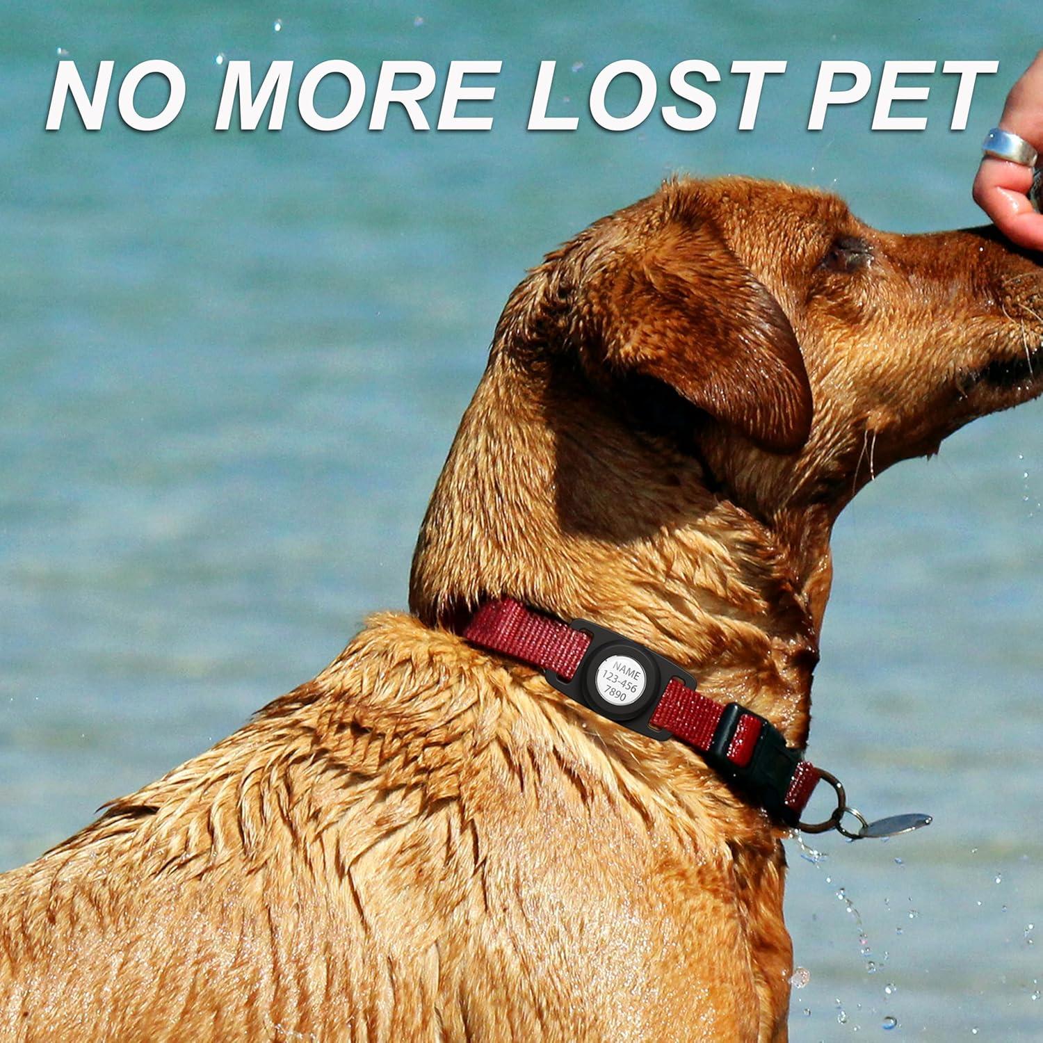 Soporte para Collar de Perro LANIMO AirTag IP68 Negro 2.54 cm