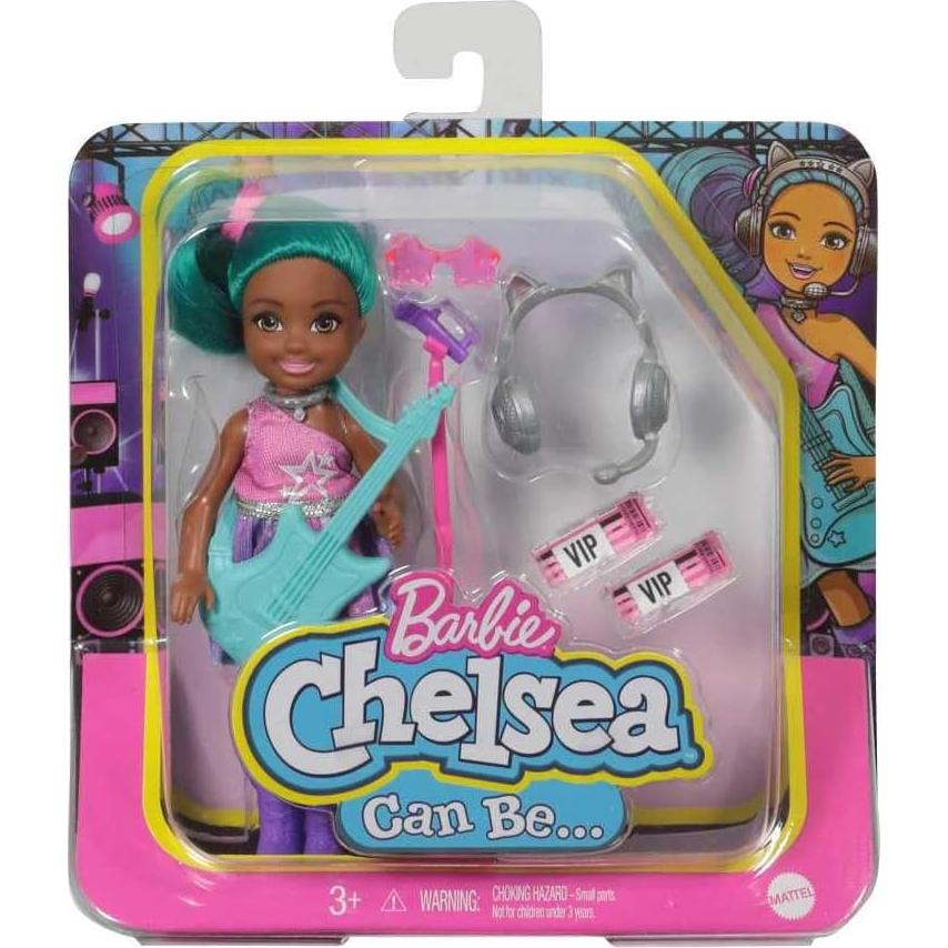 Muñeca Chelsea Rockstar Mattel 15.24 cm con Accesorios