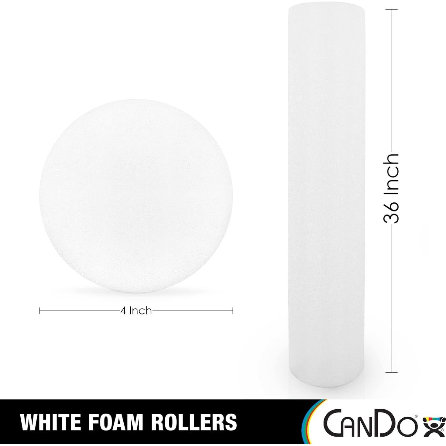 Rodillos de espuma CanDo 10 cm x 91 cm para ejercicio (Paquete de 2)