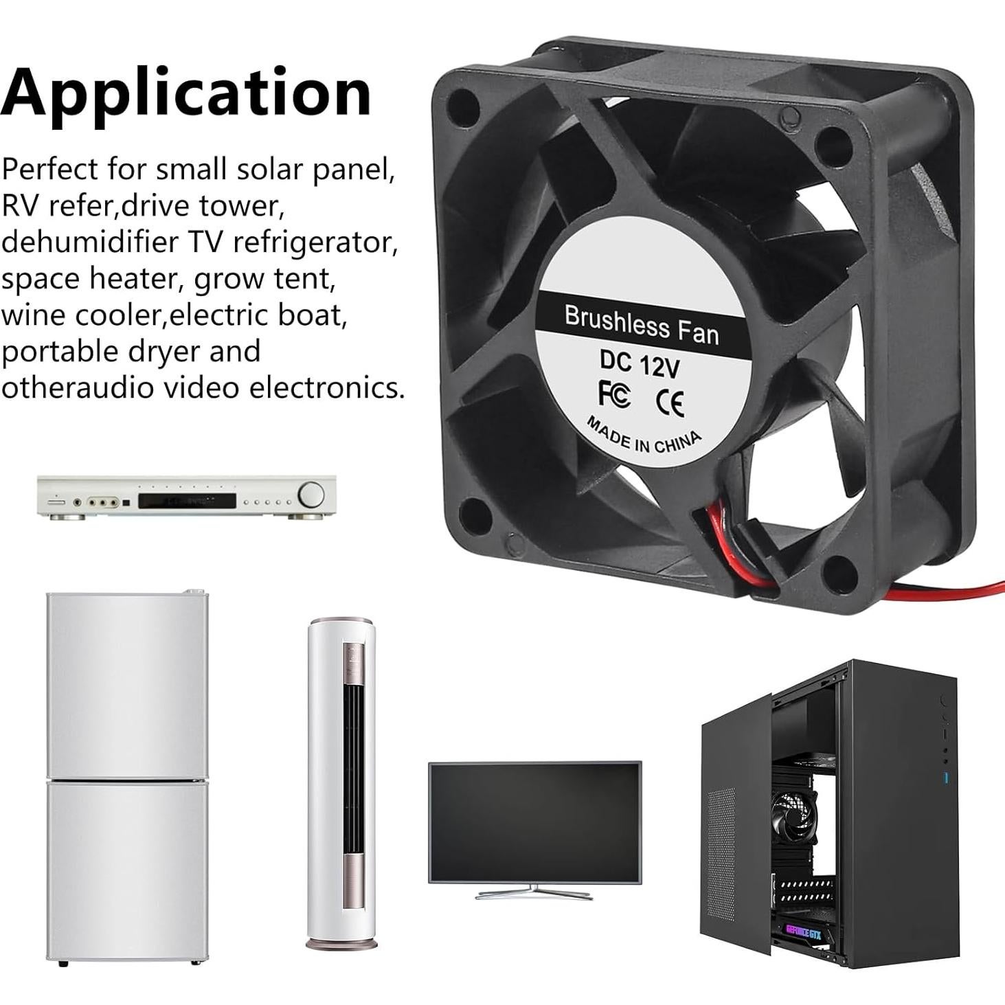 4 Ventiladores de Refrigeración UMLIFE 60x60x25mm 12V CC