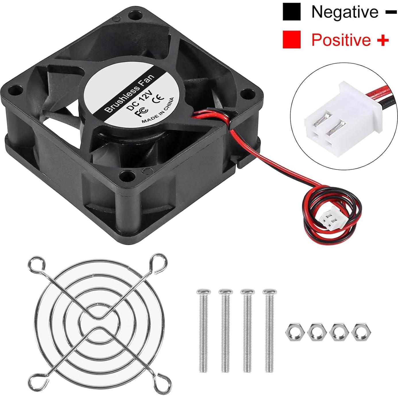 4 Ventiladores de Refrigeración UMLIFE 60x60x25mm 12V CC