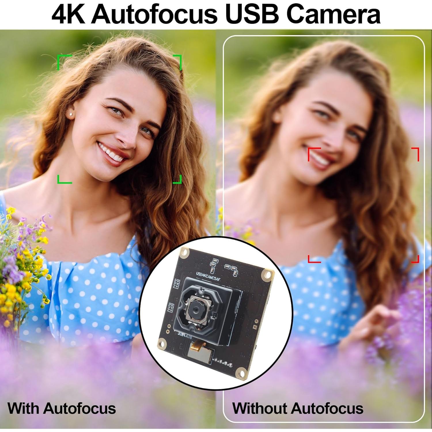 Cámara USB 4K MMlove 11MP Autoenfoque Anti-Vibración