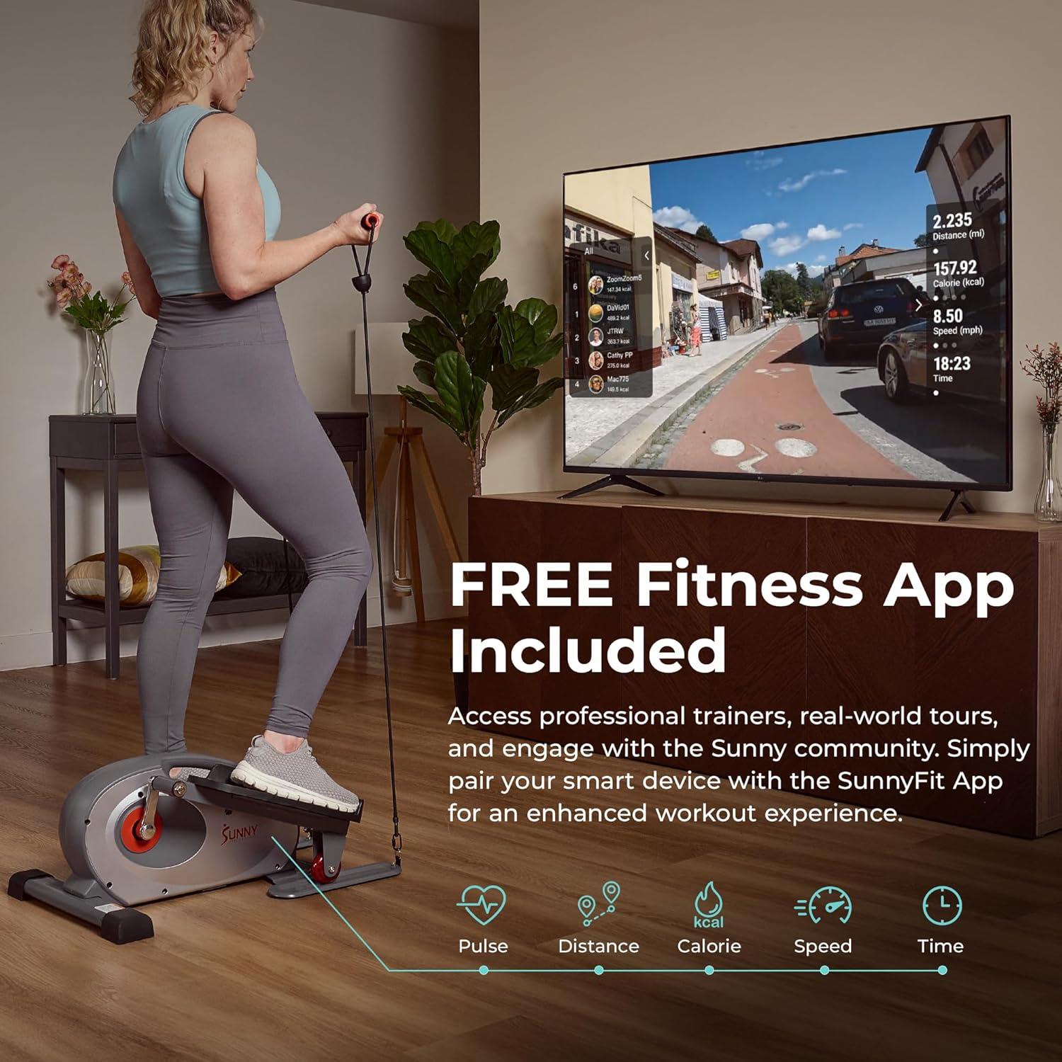 Máquina Elíptica Mini 2-en-1 Sunny Health SF-E323054