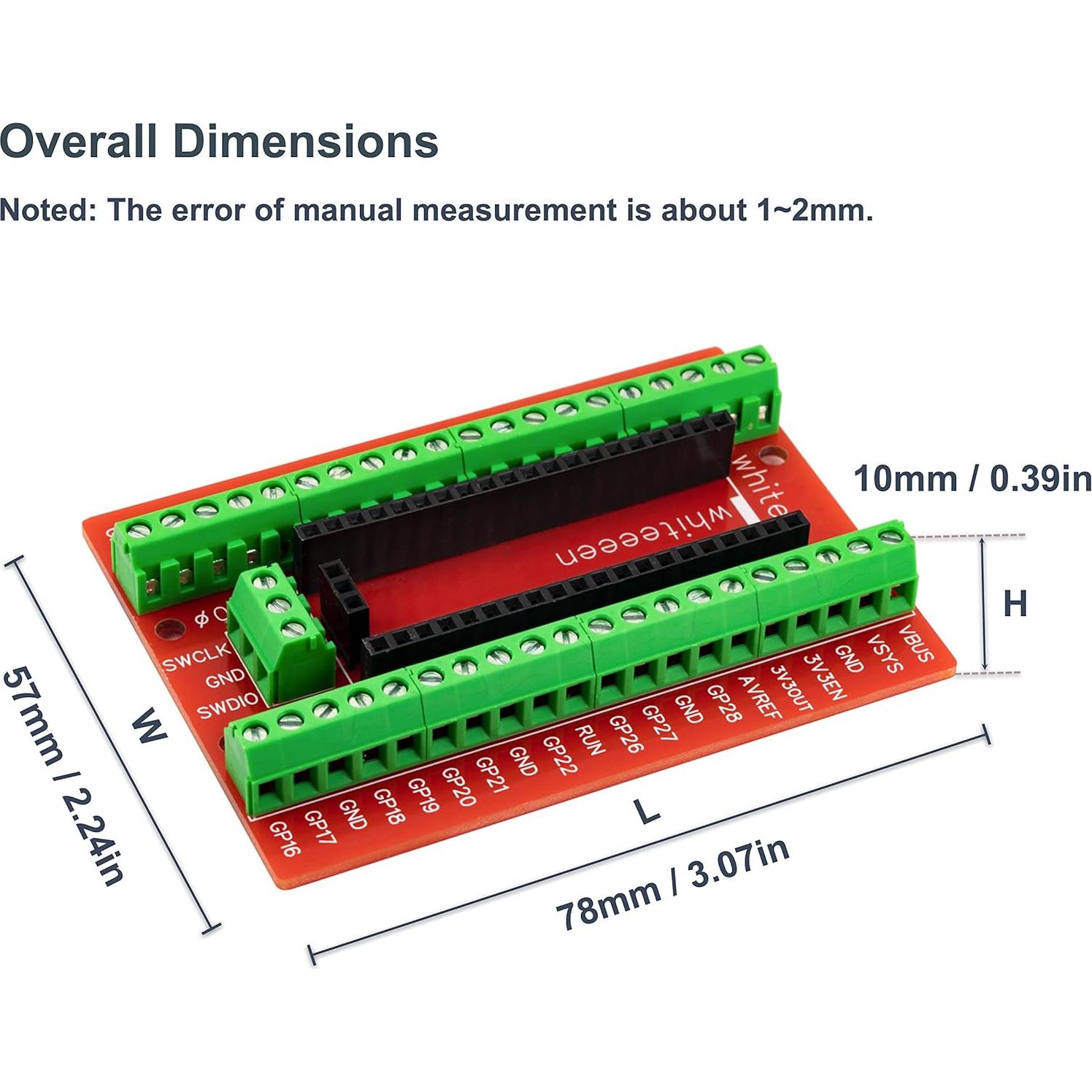 Placa de Expansión Naughtystarts para Raspberry Pi Pico SWD