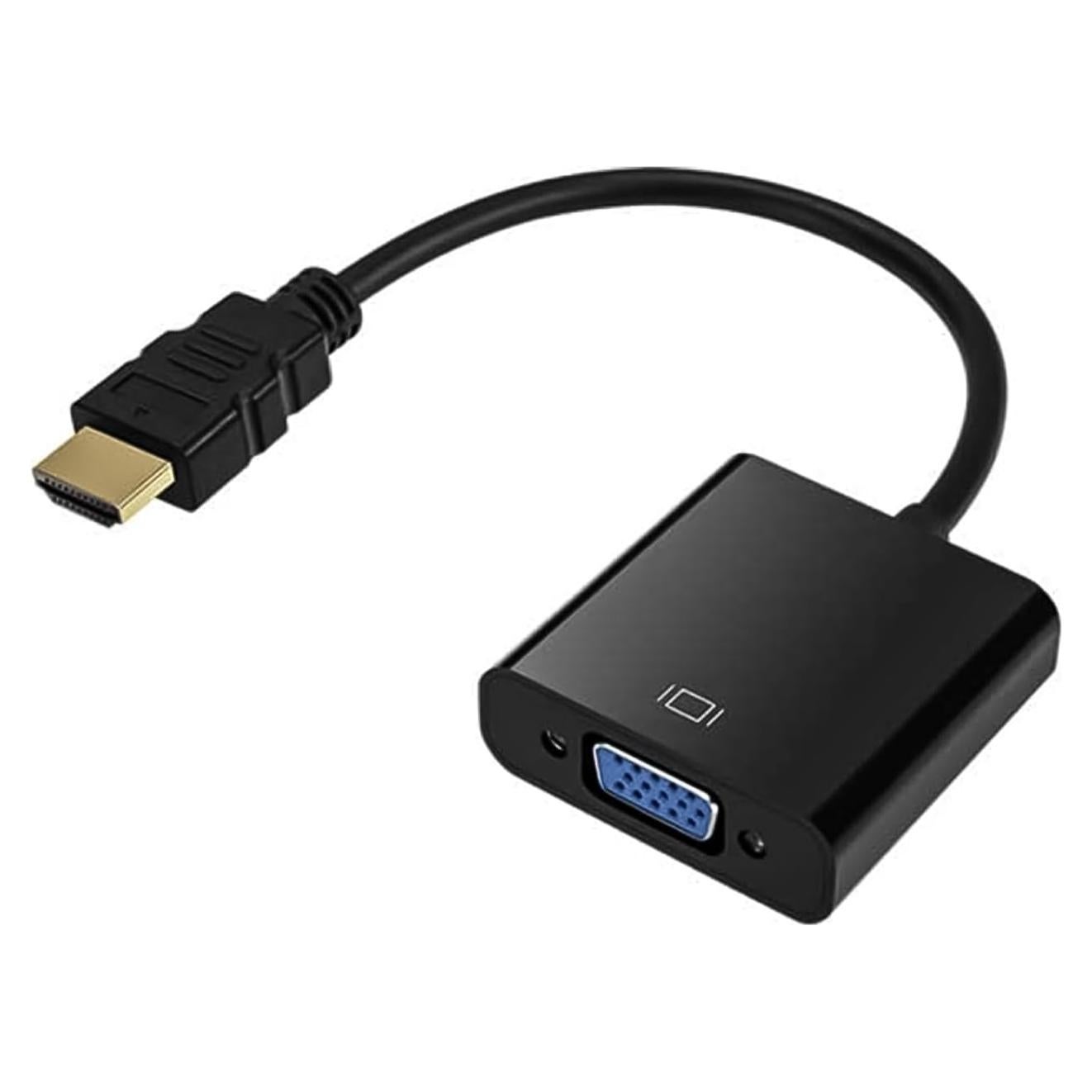 Adaptador HDMI a VGA QINGLER 1080P Macho a Hembra - Negro