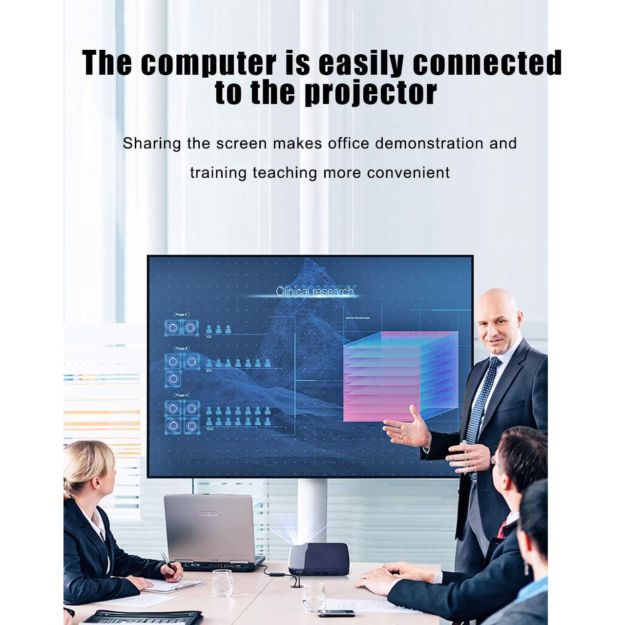 Adaptador HDMI a VGA QINGLER 1080P Macho a Hembra - Negro