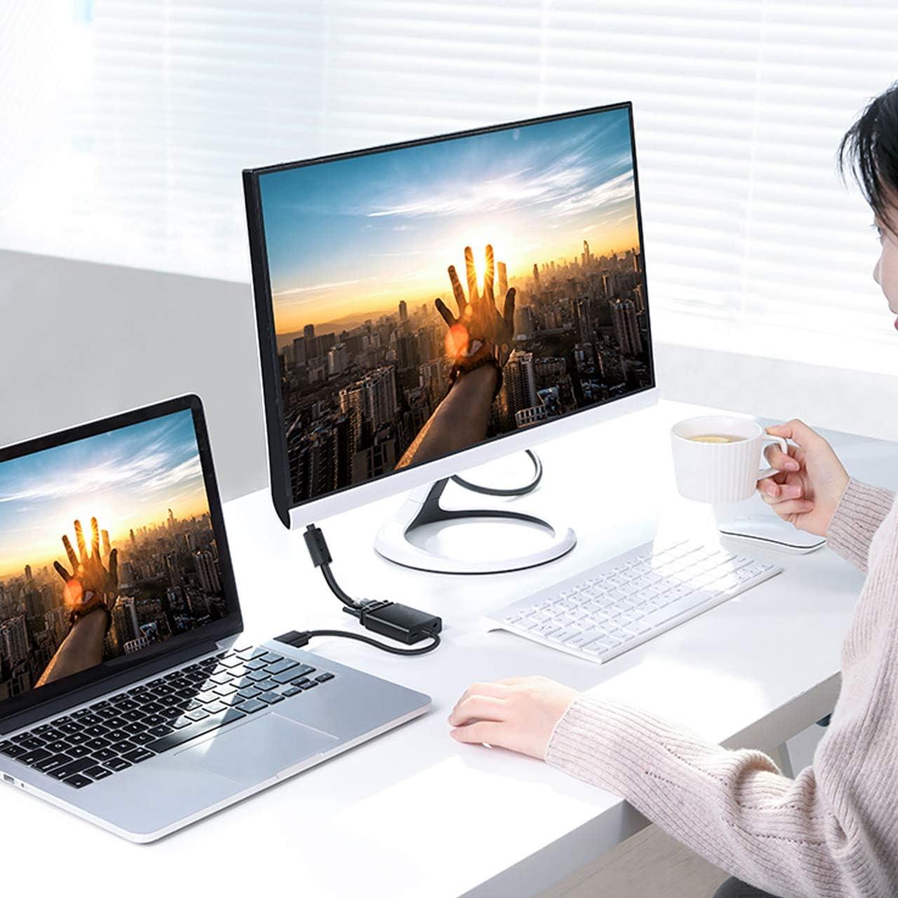 Adaptador HDMI a VGA QINGLER 1080P Macho a Hembra - Negro