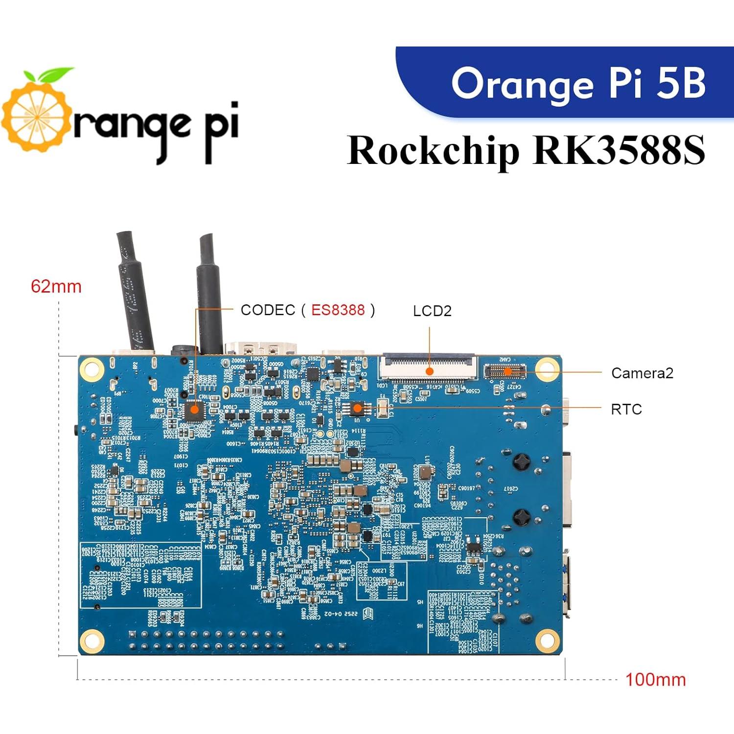 Computadora de Placa Única Orange Pi 5B 8GB 64GB eMMC