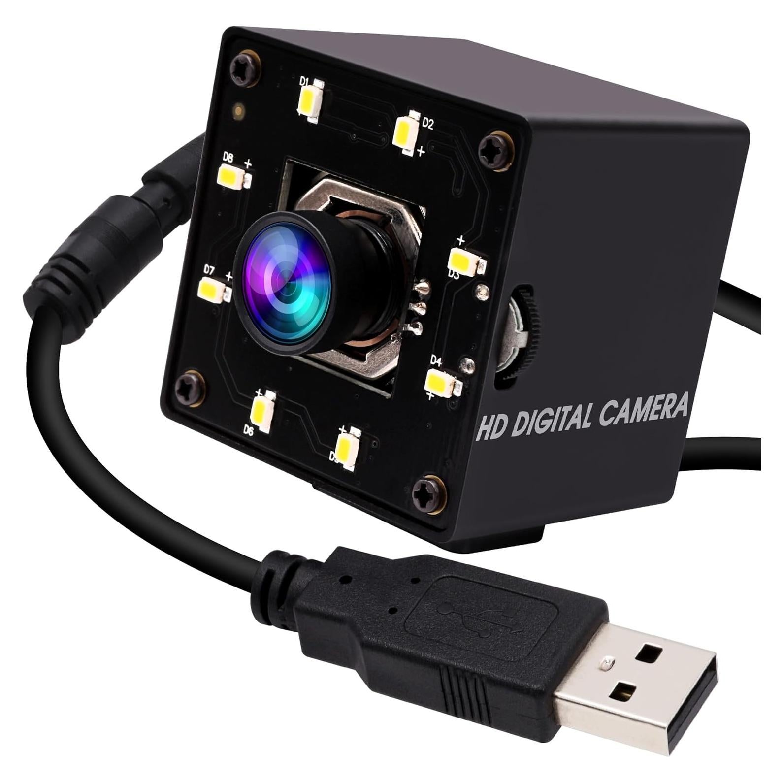 Cámara USB 4K ELP IMX415 Autofoco 100° para PC y Raspberry Pi