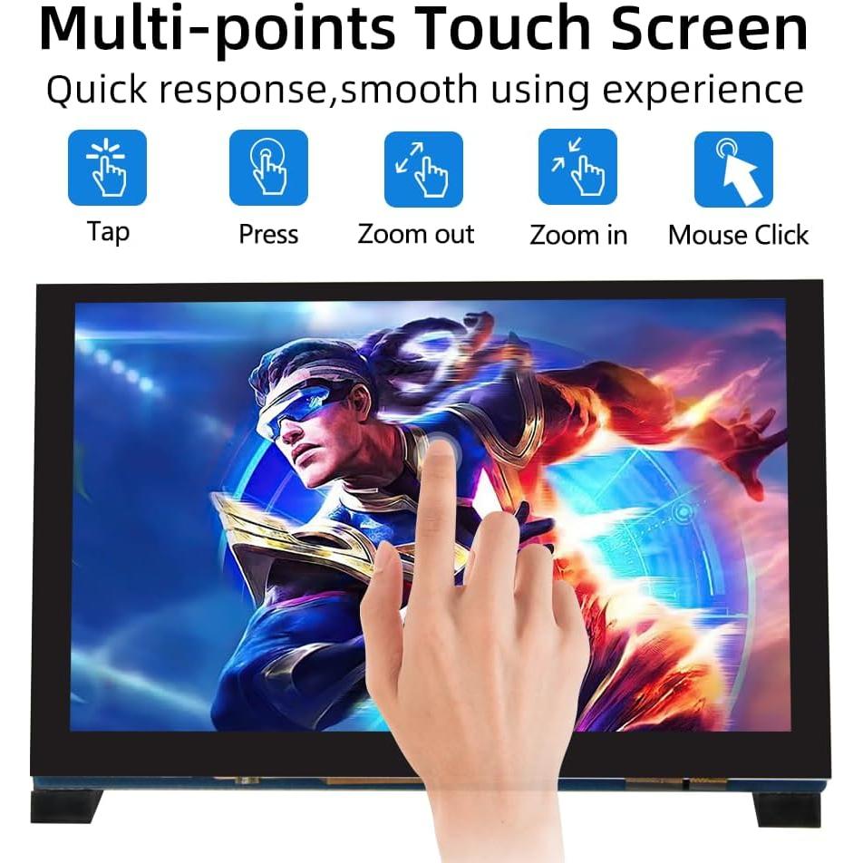 Pantalla Táctil IPS 12.7 cm iUoyoMon para Raspberry Pi 5/4/3