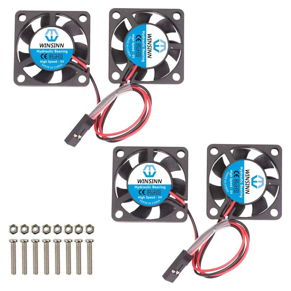 Ventilador Doble de Refrigeración WINSINN 30mm 3007 3.3V/5V - Paquete de 4