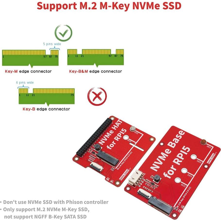 Placa Base SSD NVMe M.2 OYOYOZ 2242T para Raspberry Pi 5