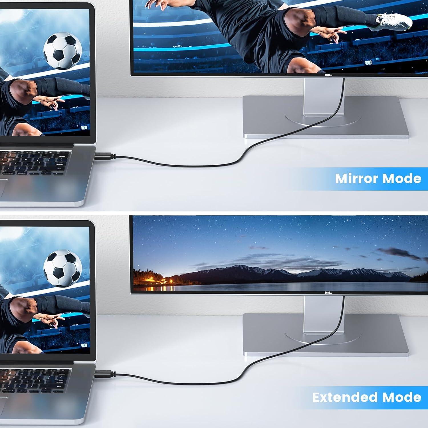 Adaptador HDMI a VGA FOINNEX 2M 1080P para PC y Proyector