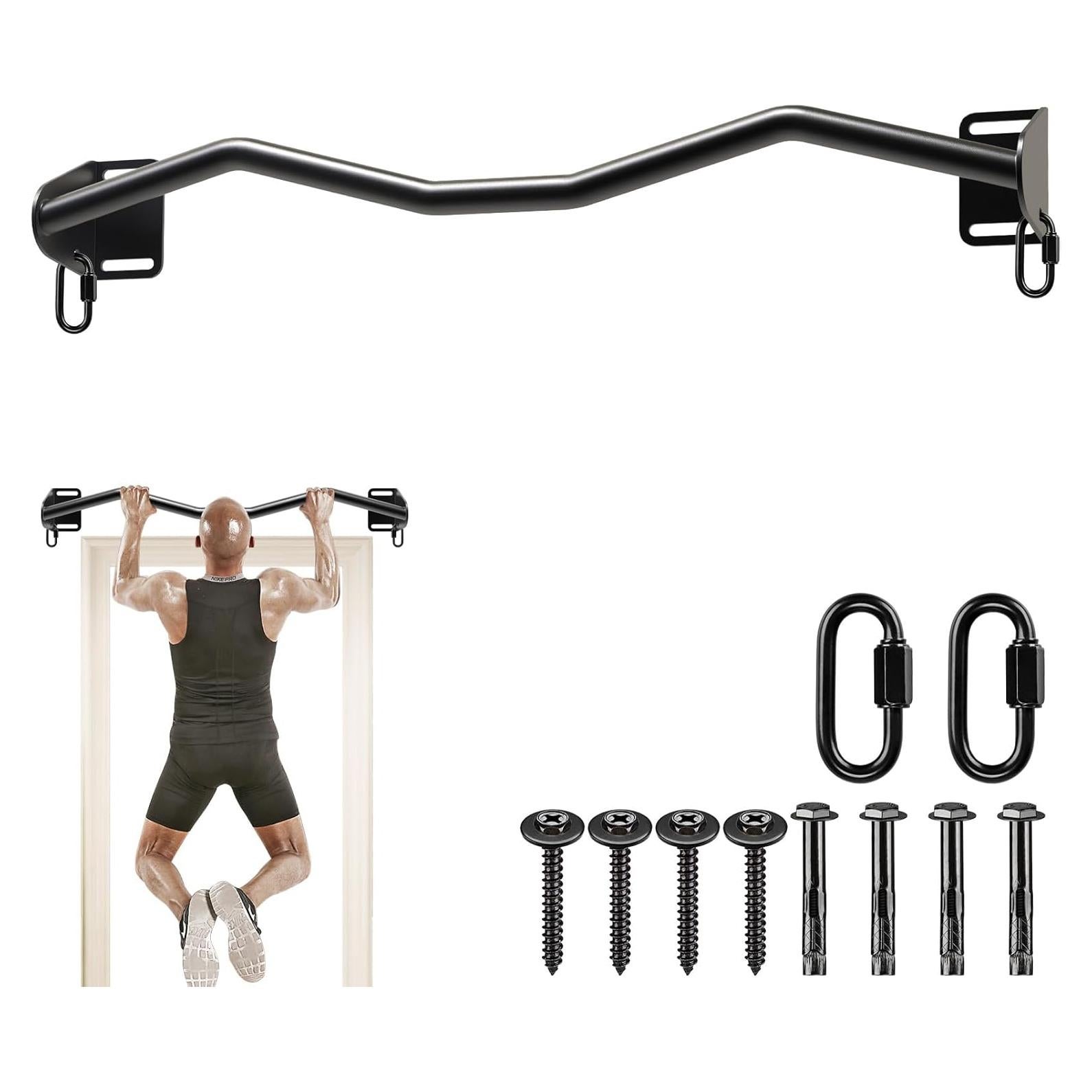 Barra de Dominadas Kipika Montada en Pared Alta Resistencia