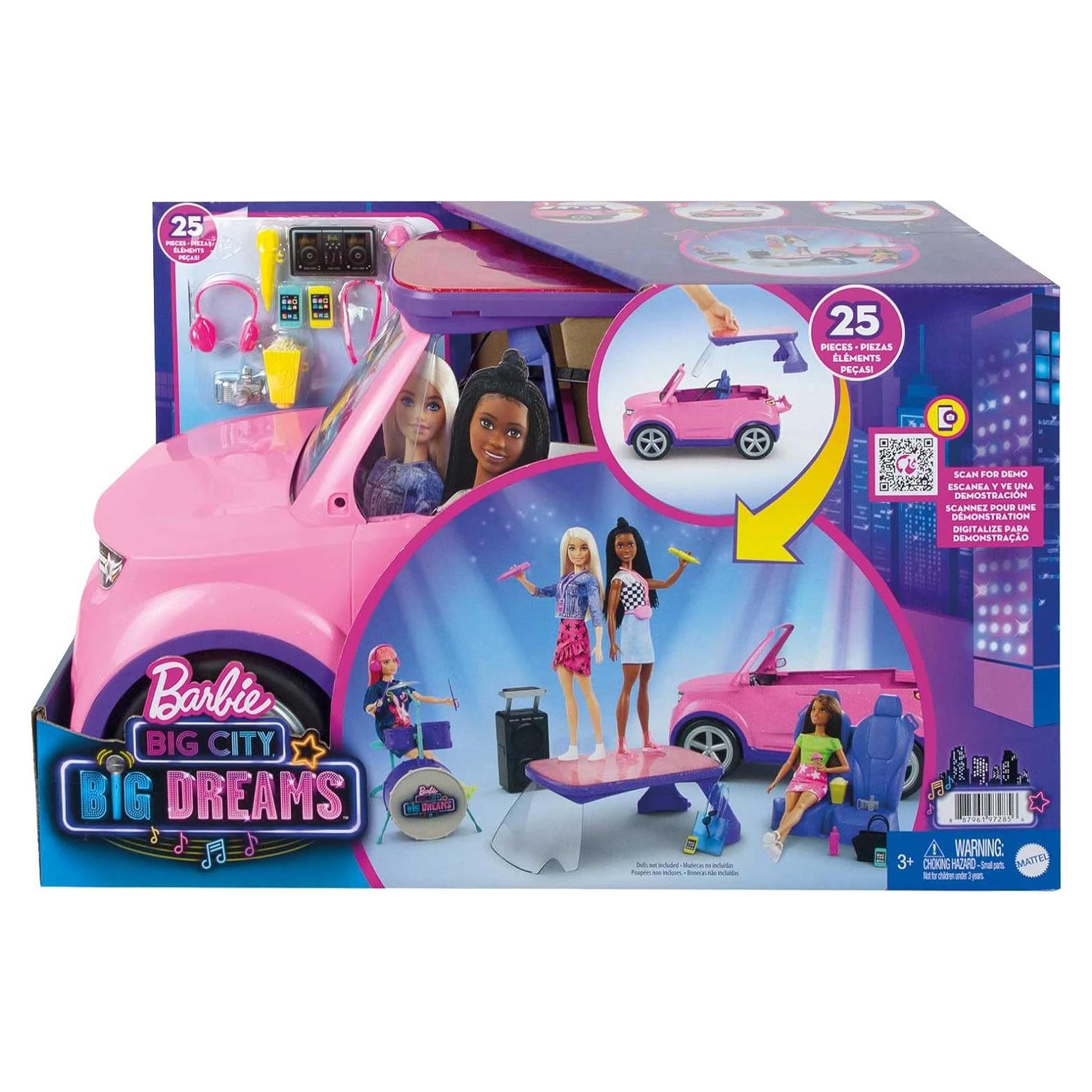 Juego de Vehículo Transformador Barbie SUV Rosa 2 Asientos