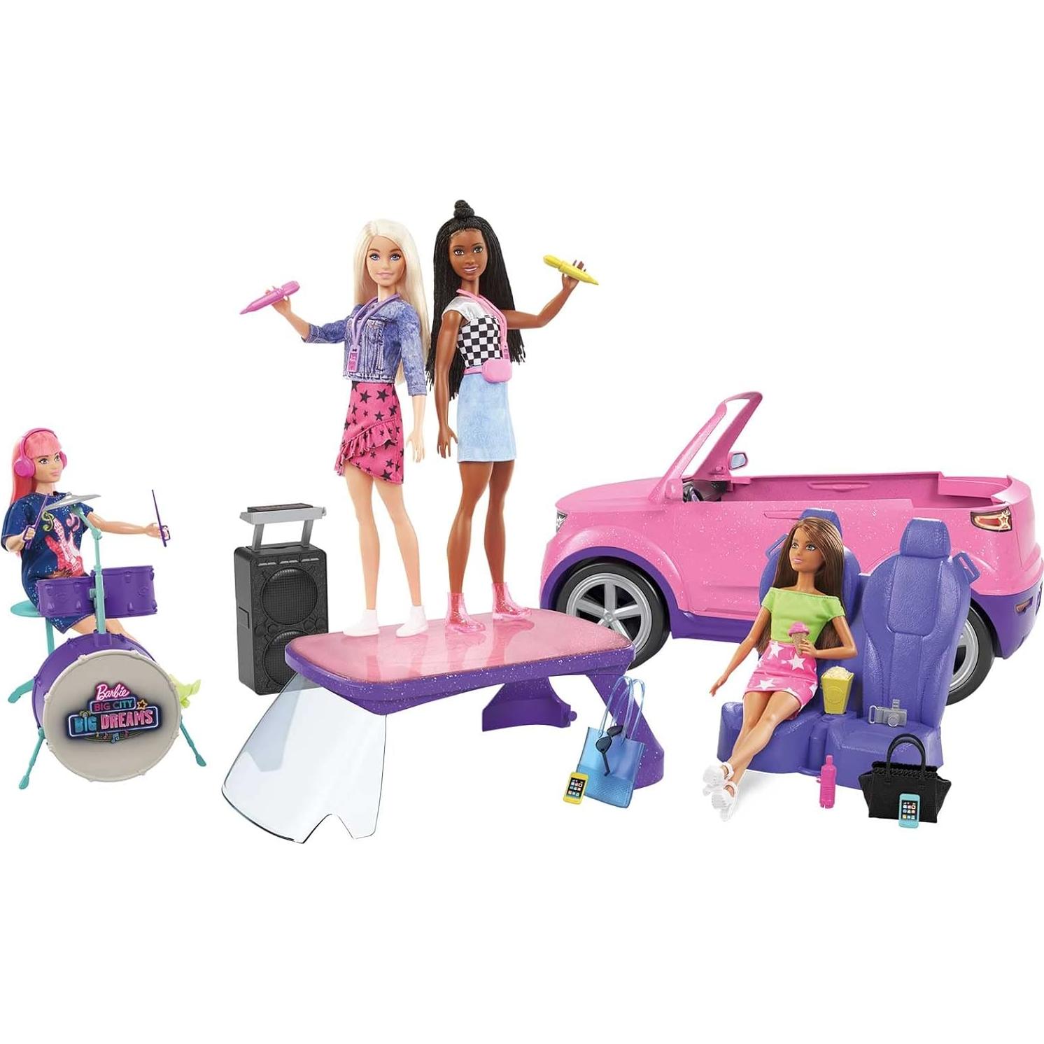 Juego de Vehículo Transformador Barbie SUV Rosa 2 Asientos