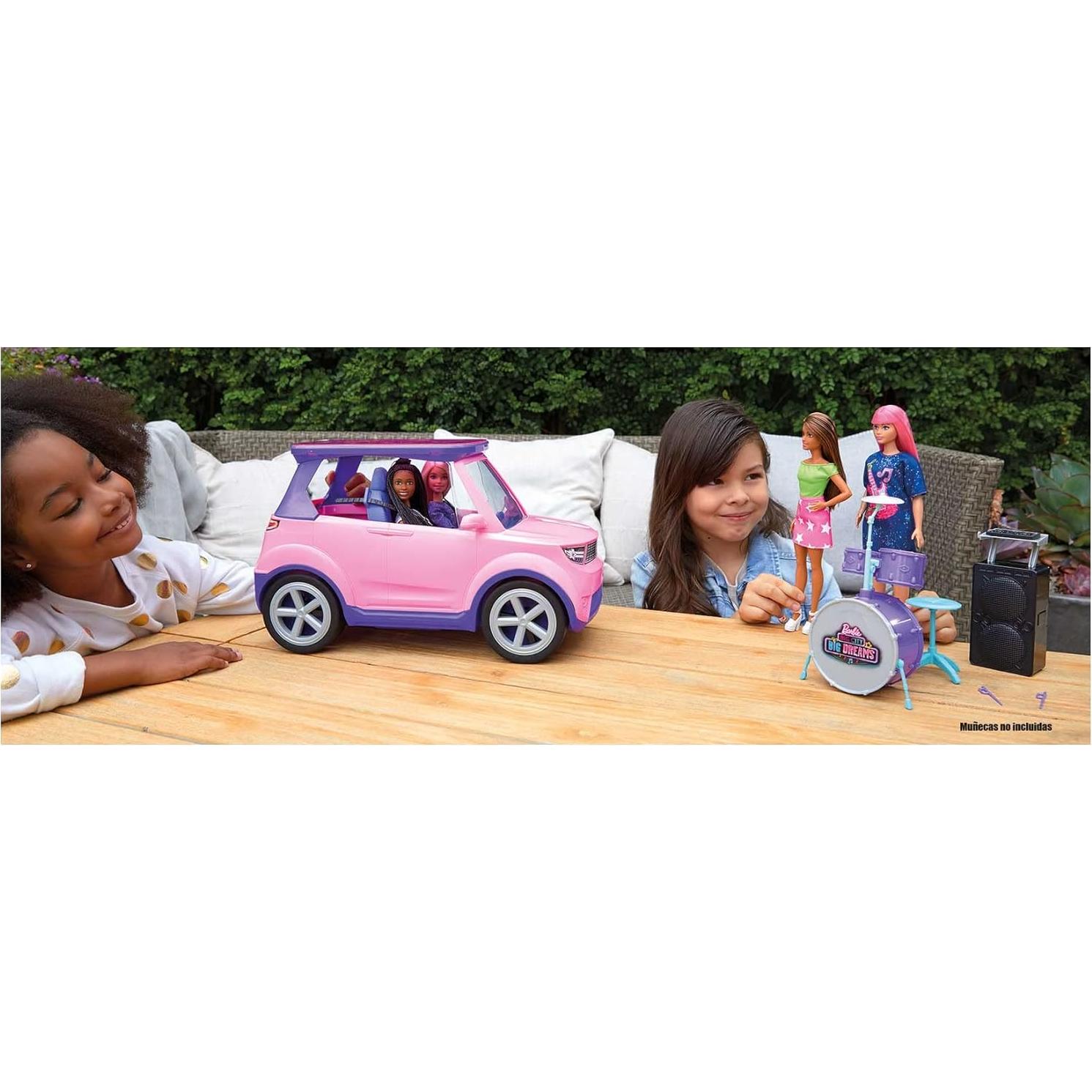 Juego de Vehículo Transformador Barbie SUV Rosa 2 Asientos