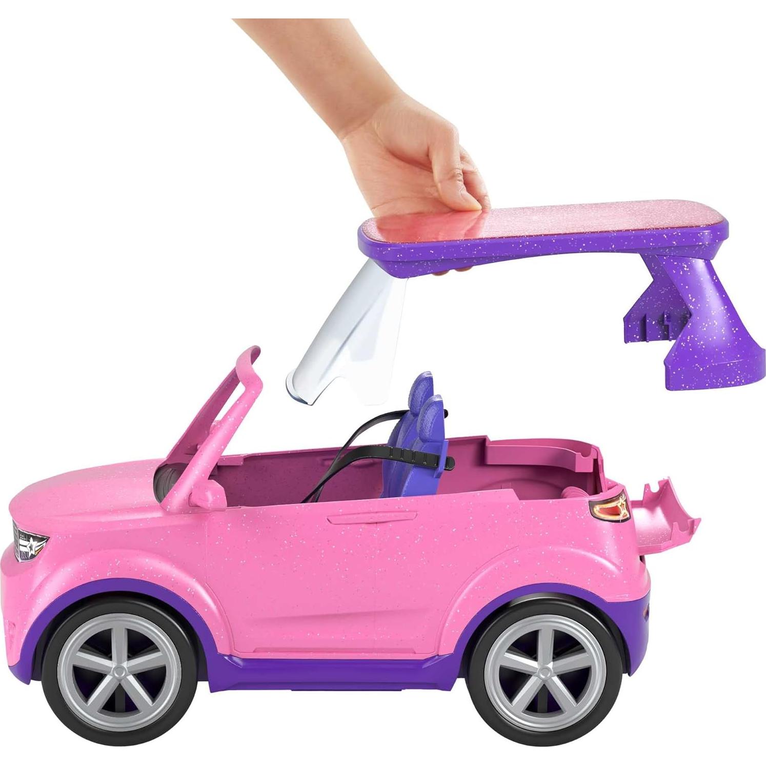 Juego de Vehículo Transformador Barbie SUV Rosa 2 Asientos