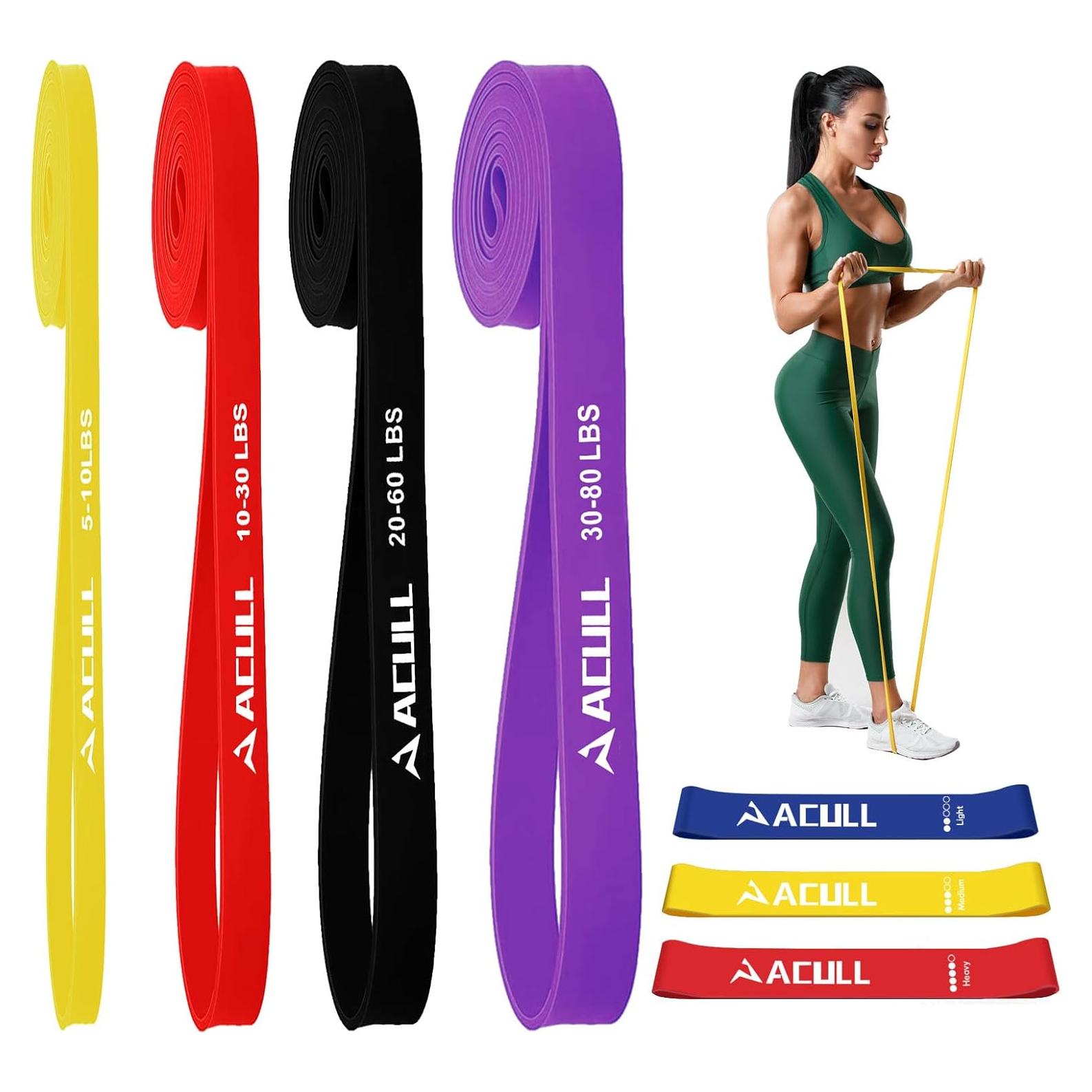 Bandas de Resistencia Acull 7 Piezas para Ejercicio y Terapia