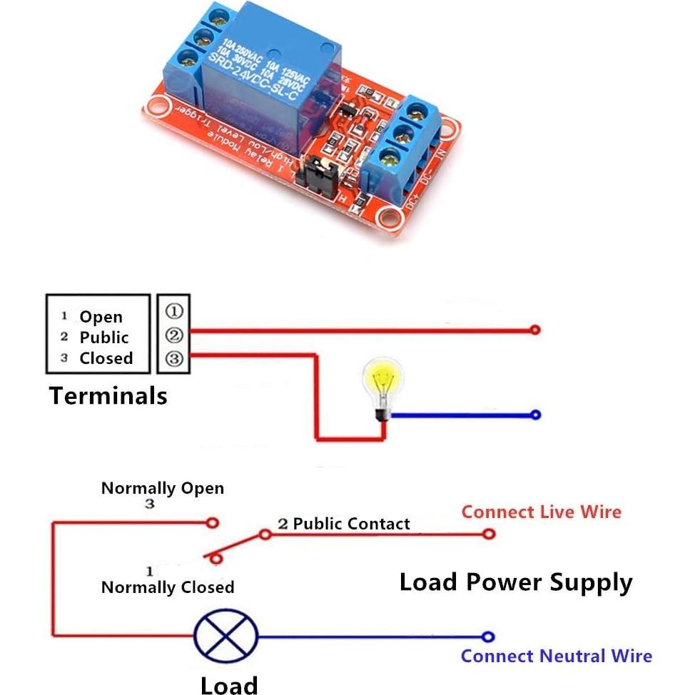 Módulo de Relé 2 Canales GANASOME 12V con Optoacoplador