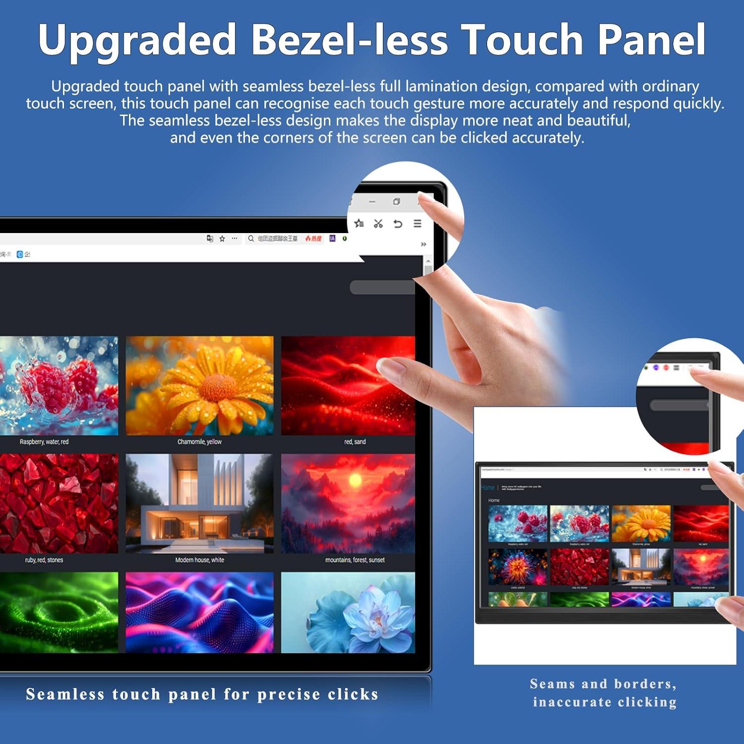 Monitor Portátil 16" FHD Táctil IPS USB-C HDMI 1920x1200