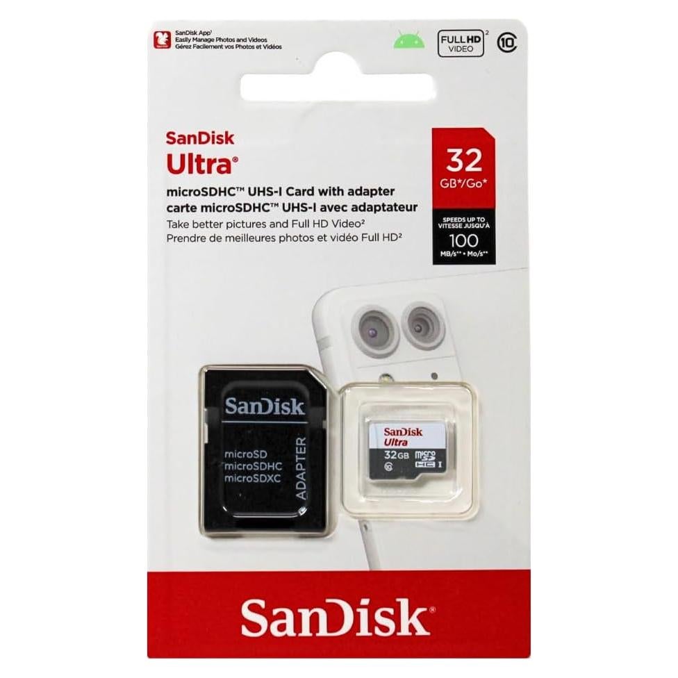Tarjeta de Memoria Micro SDHC SanDisk Ultra 32GB Clase 10