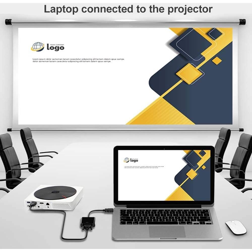 Adaptador HDMI a VGA Cuxnoo 1080P con Audio 3.5mm USB