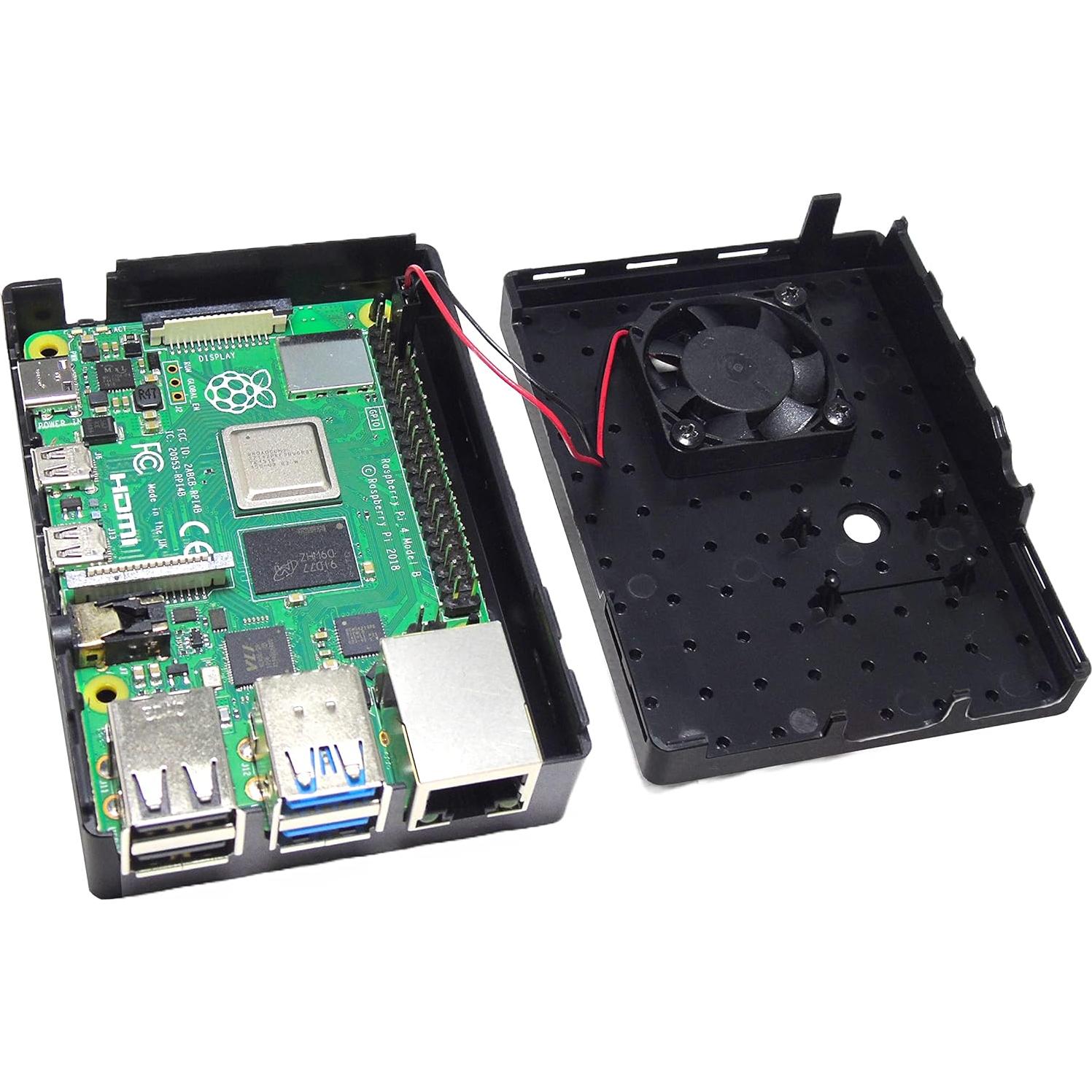 Caja Enclosure Raspberry Pi 4B Multicomp PRO Negra