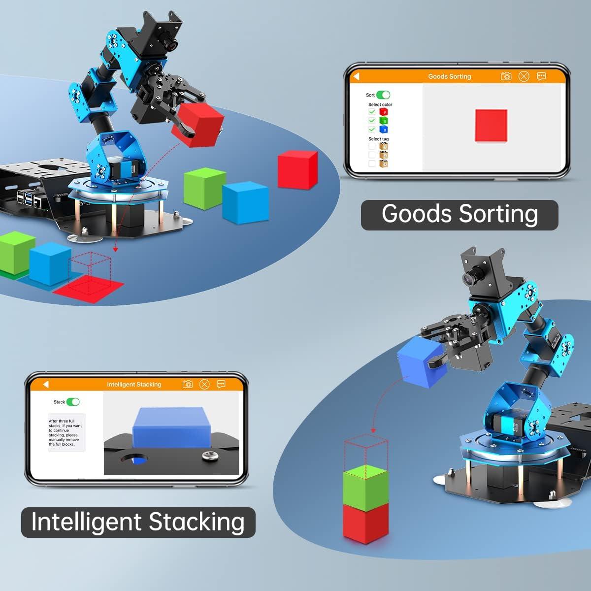 Brazo Robótico HiWonder ArmPi FPV 6DOF AI RPi 5 4GB