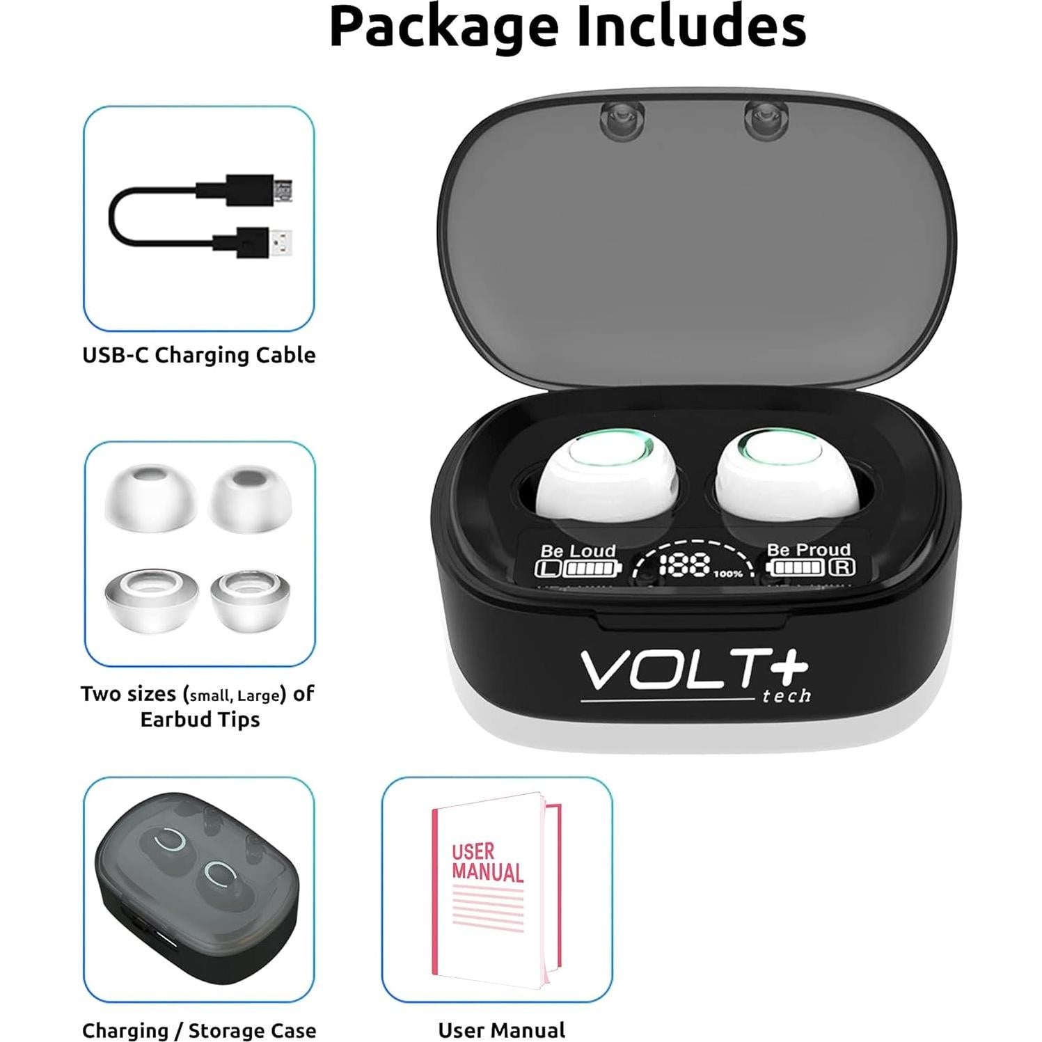 Auriculares Inalámbricos Volt Plus Tech MD06 Bluetooth 5.3 IPX4