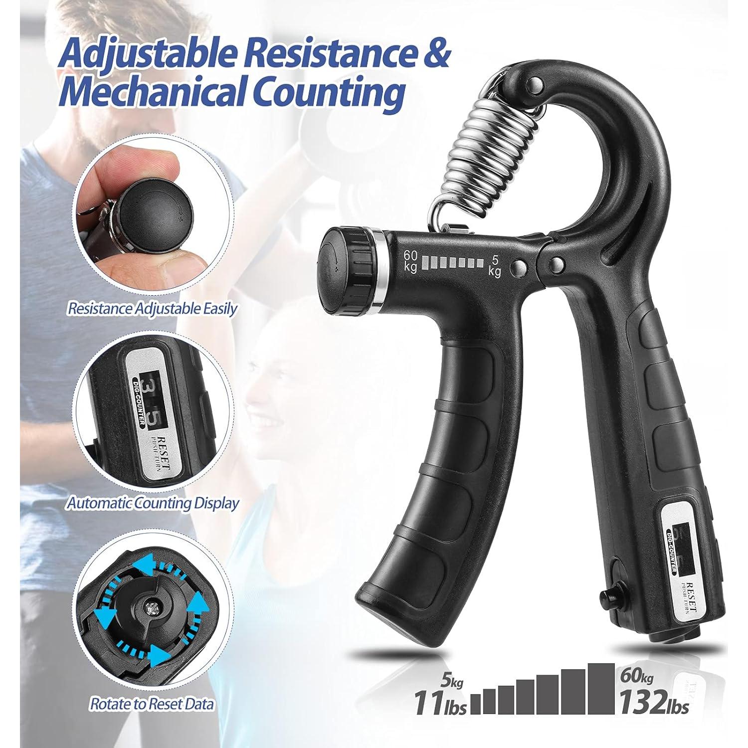 Entrenador de Fuerza de Agarre NIYIKOW 2 Pack Ajustable 5-60kg