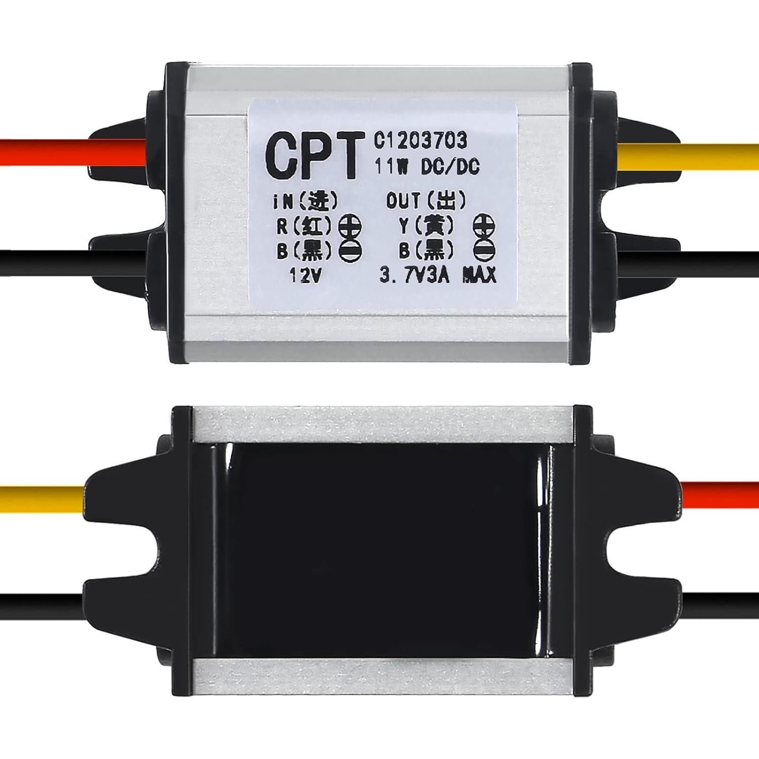 2 Pcs Convertidor DC 12V a 3.7V Regulador de Voltaje 3A