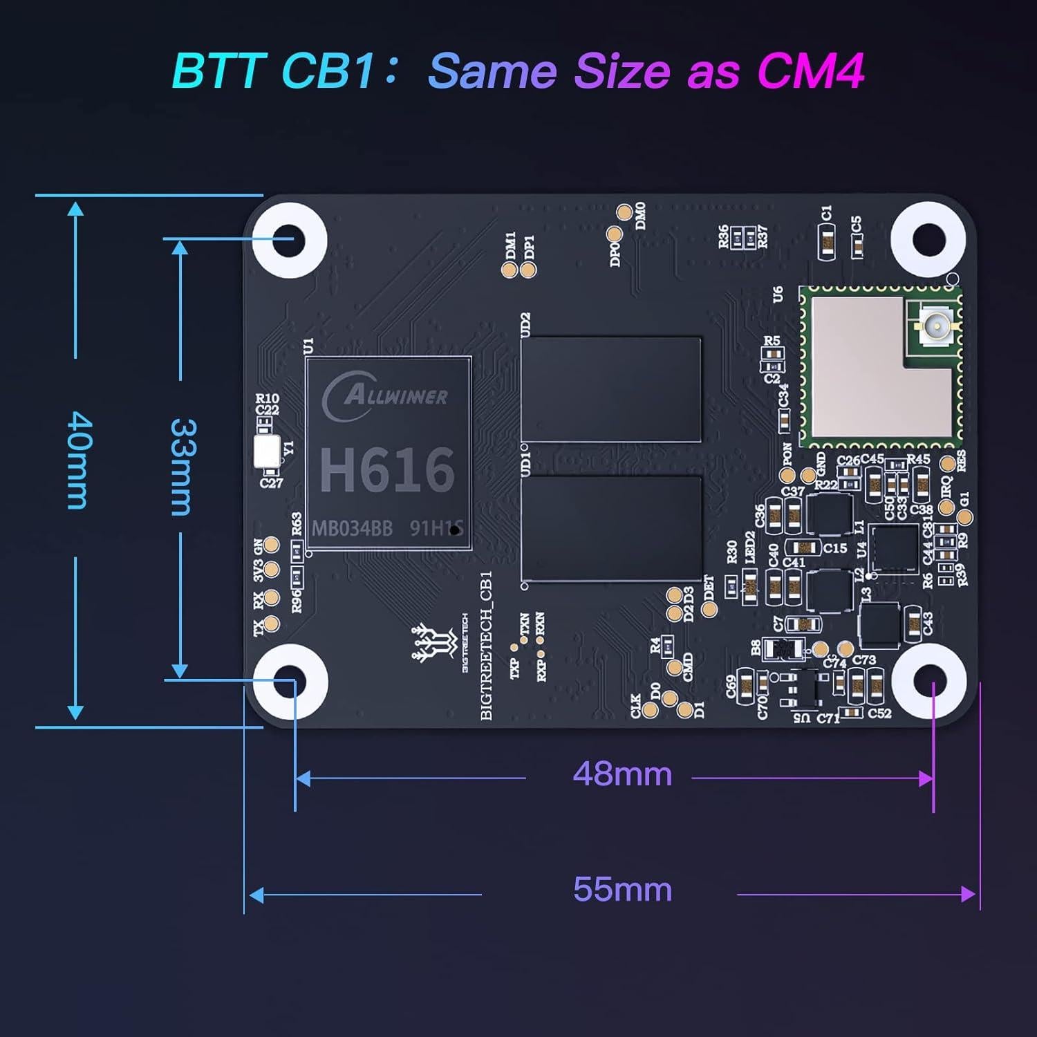 Placa de Control Central BIGTREETECH CB1 V2.2 para Impresoras 3D