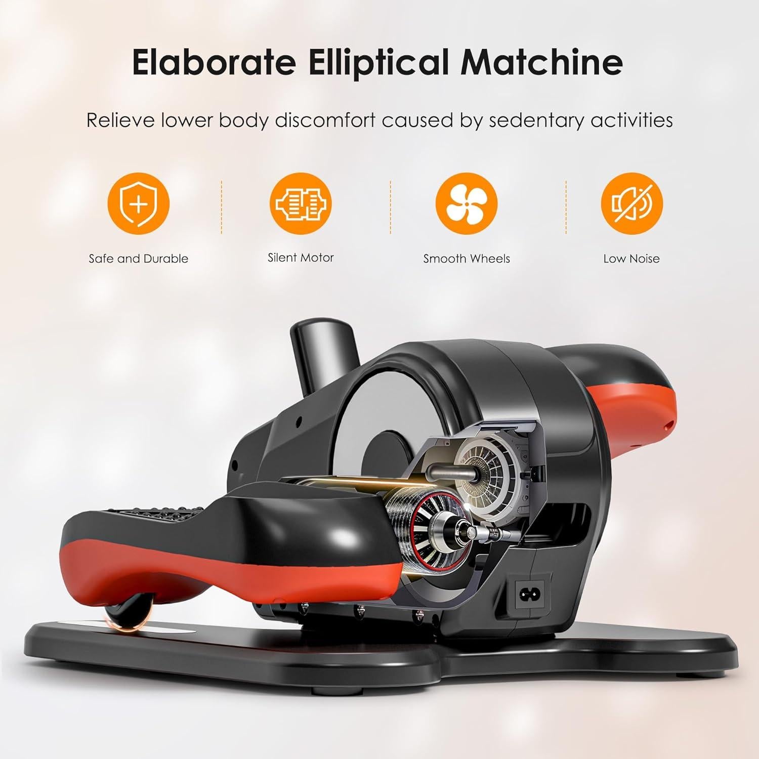 SogesPower Máquina Elíptica Bajo Escritorio 12 Velocidades