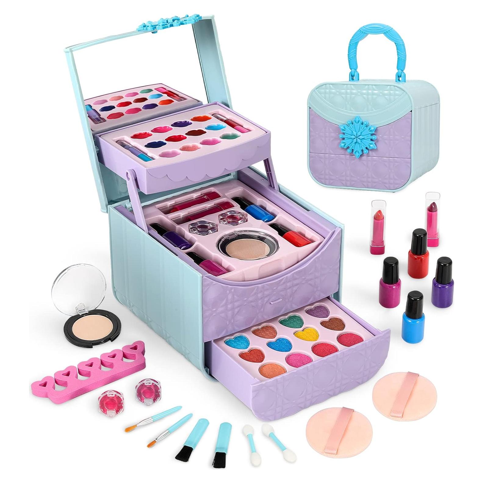Conjunto de Maquillaje Lavable Merabufa para Niñas 45 Piezas