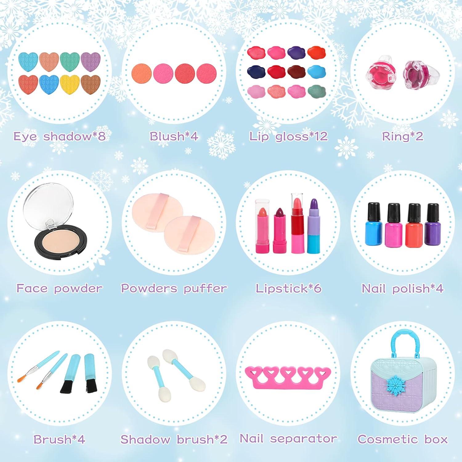 Conjunto de Maquillaje Lavable Merabufa para Niñas 45 Piezas