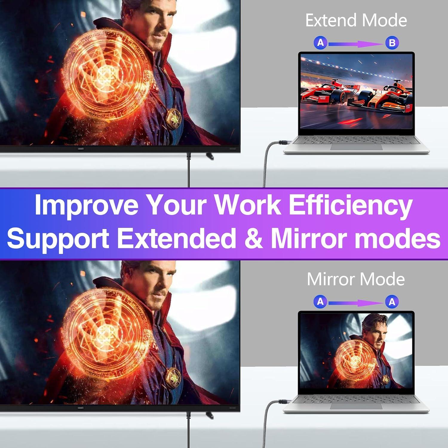 Adaptador DisplayPort 4K a DVI Purcopper - DP Macho a DVI Hembra