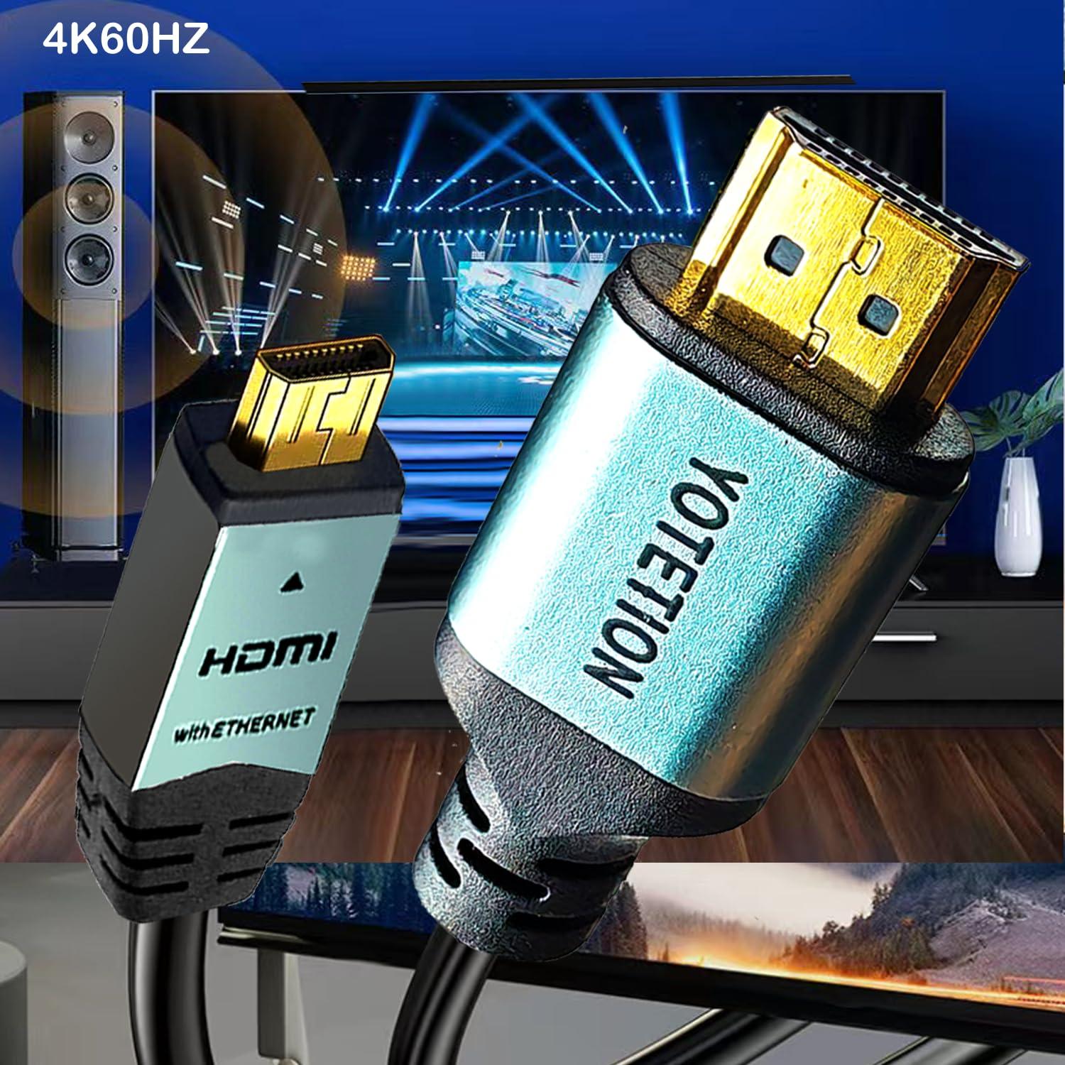 Cable Micro HDMI a HDMI 5m Lianjie 4K 60Hz Alta Velocidad